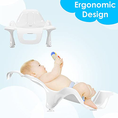 Sunbaby Bath Tub Sling Seat for Baby with Potty Seat Combo (White)