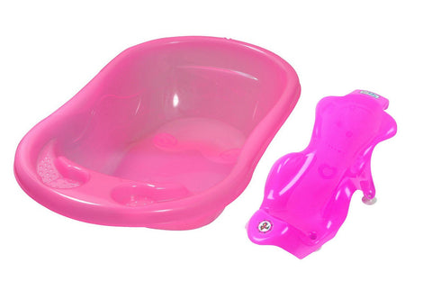 Sunbaby Bath Tub with Bath Sling (Pink)