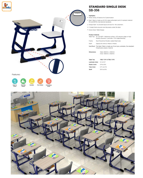 Standard single desk