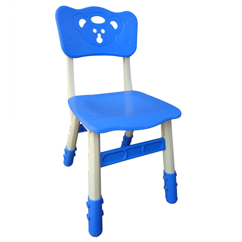 Sunbaby Kids Chair (Height Adjustable/Flexible) Strong Frame, Study Chairs, Portable, Kids Furniture Broad Wide Seating, Correct Posture Supports Back Ergonomic Design - Blue