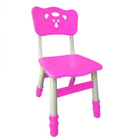 Sunbaby Kids Chair (Height Adjustable/Flexible) Strong Frame, Study Chairs, Portable, Kids Furniture Broad Wide Seating, Correct Posture Supports Back Ergonomic Design - PINK