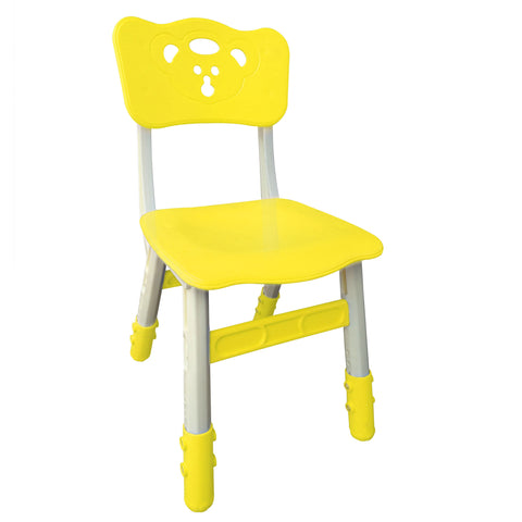 Sunbaby Kids Chair (Height Adjustable/Flexible) Strong Frame, Study Chairs, Portable, Kids Furniture Broad Wide Seating, Correct Posture Supports Back Ergonomic Design - YELLOW