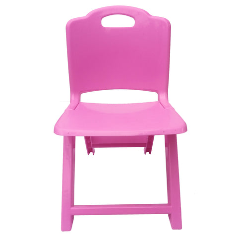 Sunbaby Foldable Baby Chair,Strong and Durable Plastic Chair for Kids/Plastic School Study Chair/Feeding Chair for Kids,Portable High Chair Weight Capacity 40 Kg - Pink