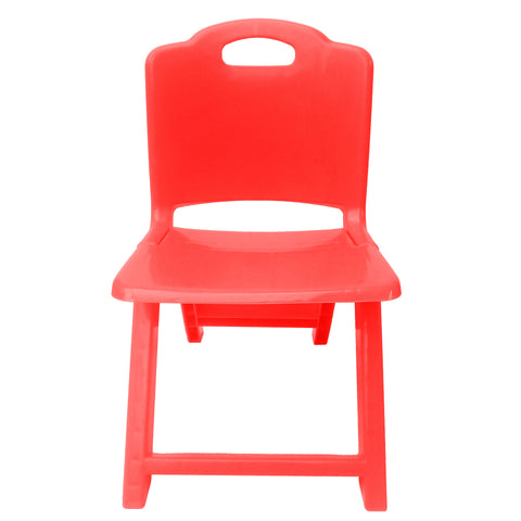 Sunbaby Foldable Baby Chair,Strong and Durable Plastic Chair for Kids/Plastic School Study Chair/Feeding Chair for Kids,Portable High Chair Weight Capacity 40 Kg - Red
