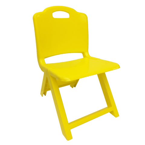 Sunbaby Foldable Baby Chair,Strong and Durable Plastic Chair for Kids/Plastic School Study Chair/Feeding Chair for Kids,Portable High Chair Weight Capacity 40 Kg - YELLOW
