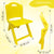 Sunbaby Foldable Baby Chair,Strong and Durable Plastic Chair for Kids/Plastic School Study Chair/Feeding Chair for Kids,Portable High Chair Weight Capacity 40 Kg - YELLOW
