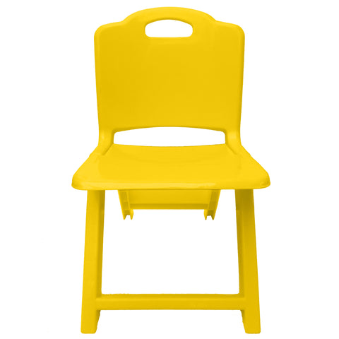 Sunbaby Foldable Baby Chair,Strong and Durable Plastic Chair for Kids/Plastic School Study Chair/Feeding Chair for Kids,Portable High Chair Weight Capacity 40 Kg - YELLOW
