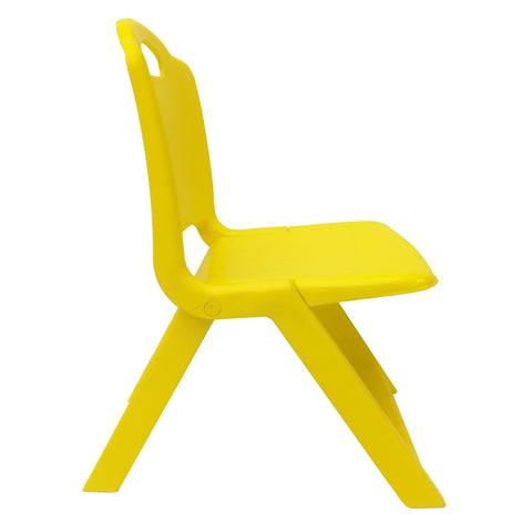 Sunbaby Foldable Baby Chair,Strong and Durable Plastic Chair for Kids/Plastic School Study Chair/Feeding Chair for Kids,Portable High Chair Weight Capacity 40 Kg - YELLOW