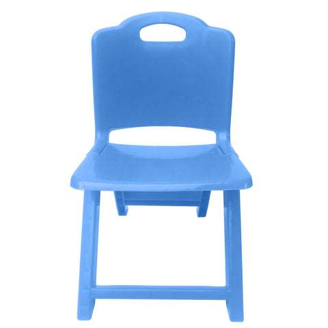 Sunbaby Foldable Baby Chair,Strong and Durable Plastic Chair for Kids/Plastic School Study Chair/Feeding Chair for Kids,Portable High Chair Weight Capacity 40 Kg - Blue