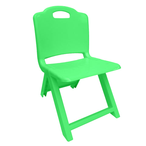 Sunbaby Foldable Baby Chair,Strong and Durable Plastic Chair for Kids/Plastic School Study Chair/Feeding Chair for Kids,Portable High Chair Weight Capacity 40 Kg - Green