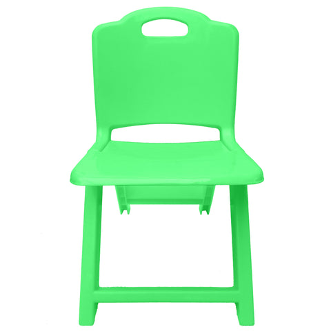 Sunbaby Foldable Baby Chair,Strong and Durable Plastic Chair for Kids/Plastic School Study Chair/Feeding Chair for Kids,Portable High Chair Weight Capacity 40 Kg - Green