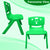 Sunbaby Magic Bear Face Chair Strong & Durable Plastic Best for School Study, Portable Activity Chair for Children, Kids - Green