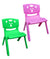 Sunbaby Magic Bear Face Chair Strong & Durable Plastic Best for School Study, Portable Activity Chair for Children, Kids, Baby (Weight Handles Upto 100 Kg Each) - Set of 2 - GREEN, PINK