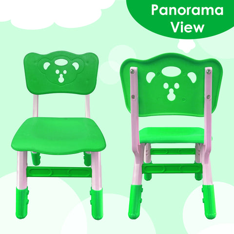Sunbaby Kids Chair (Height Adjustable/Flexible) Strong Frame, Study Chairs, Portable, Kids Furniture Broad Wide Seating, Correct Posture Supports Back Ergonomic Design - Green