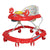SUNBABY Rideon Car Baby Walker High Quality, Strong, Safety Standards, Height Adjustable, Light & Musical Toys, Rattles, Soft Thick Cushioned Seat-Activity Walker 6-24 Months - RED