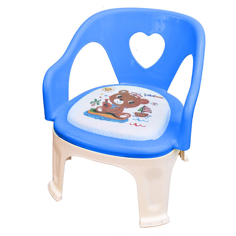SUNBABY Soft Cushion Portable Baby Chair for Kids Home, School, Study Plastic Chairs for Boys and Girls Toddlers Unisex - Blue