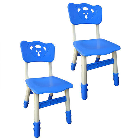 Sunbaby Kids Chair (Height Adjustable/Flexible) Strong Frame, Study Chairs, Portable, Kids Furniture Broad Wide Seating, Correct Posture Supports Back Ergonomic Design - BLUE