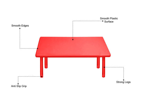 Sunbaby Rectangle Table RED