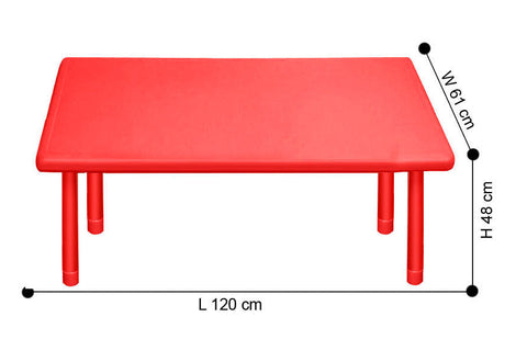 Sunbaby Rectangle Table RED