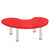 SUNBABY Height Adjustable Moon Table-Pack Of 4 Red