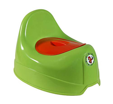 Sunbaby Potty Toilet Trainer Seat/Chair with Lid and High Back Support for Toddler Boys Girls Age 7 Months to 3 Years (BLUE-WHITE)