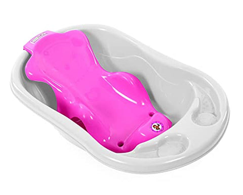 SUNBABY UNIT OF KRONA LIQUATEC LTD Bath Tub with Bath Sling (White with Pink)