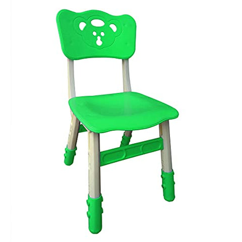 Sunbaby Kids Chair (Height Adjustable/ Flexible) Strong Frame, Study Chairs, Portable, Kids Furniture Broad Wide Seating, Correct Posture Supports Back Ergonomic Design (Green)