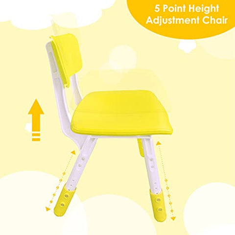 Sunbaby Kids Chair (Height Adjustable/ Flexible) Strong Frame, Study Chairs, Portable, Kids Furniture Broad Wide Seating, Correct Posture Supports Back Ergonomic Design (Green)