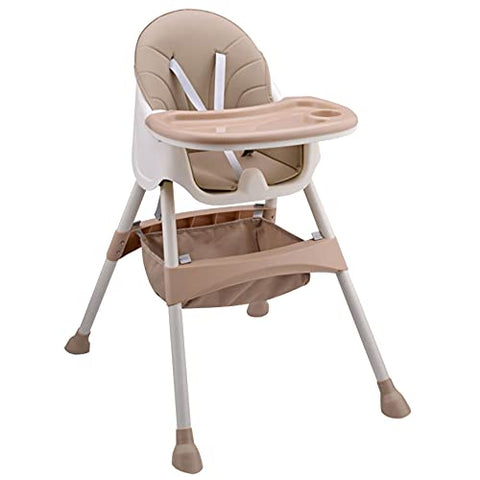 Sunbaby Mealtime 3 In 1 Baby High Chair W/Feeding Tray For Babies Food, Booster Seat For Dining Table ,W/ Safety Protection Belt, Height Adjustable, Soft Cushion, Toddlers Activity Table & Chair Set(Beige)