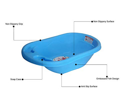 SUNBABY Bath Tub and Sleep Bed with Mosquito Insects Proof Net for Baby Combo (Bathtub+ Bedding) White