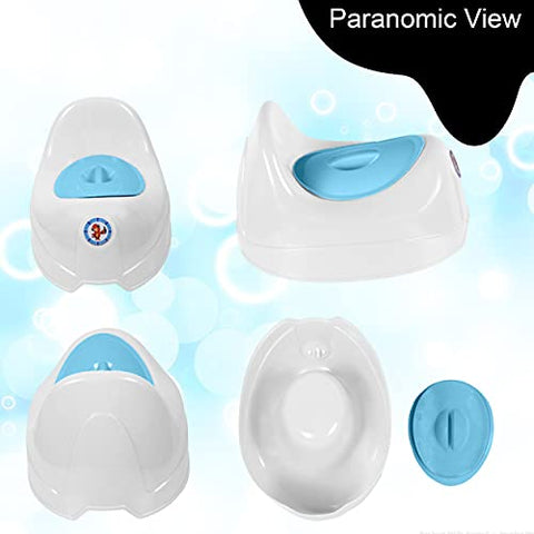 Sunbaby Potty Toilet Trainer Seat/Chair with Lid and High Back Support for Toddler Boys Girls Age 7 Months to 3 Years (RED-WHITE)