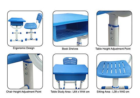 Sunbaby SB-SS-356 Table and Chair, Blue