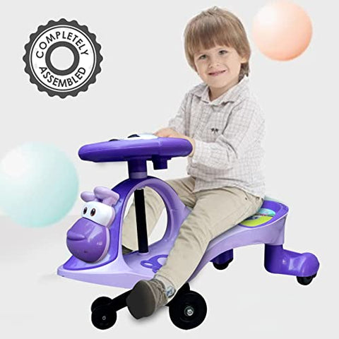 Completely Assembled SUNBABY Funtime Magic Car| Ride-on Baby Car| Kids Push Car|Swing Car|Safe Comfortable Seats & Durable| Ride on Toy Car for Kids| Twister Ride on|Magic Toy Car|Kids Ride On| Push Rider|Steering Music & Lights|For Kids age 2+