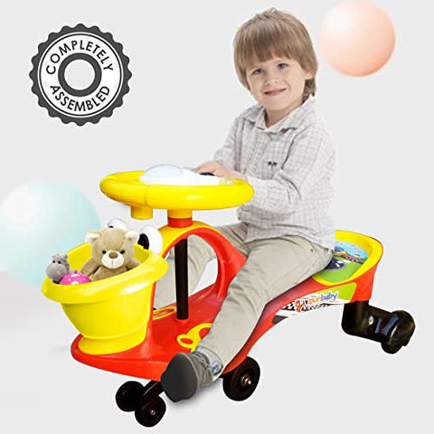 Completely Assembled SUNBABY Funtime Magic Car | Ride-on Baby Car| Kids Push Car | Swing Car | Safe Comfortable Seats & Durable| Ride on Toy Car for Kids| Twister Ride on|Magic Toy Car|Kids Ride On| Push Rider|Steering Music & Lights|For Kids age 2+