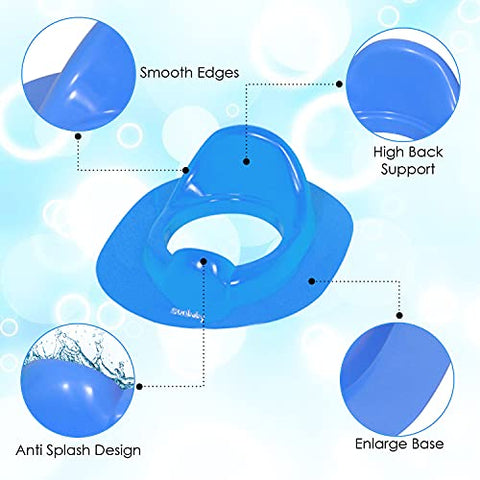 Sunbaby Poo_time Baby Potty Training Seat for Kids/Toddler/Babies/Infant, Portable Travel Potty, Can Be Fixed On Adult Potty Seat for Training, Kids Toilet Seat, 12-36 Months Boys/Girls (Red)