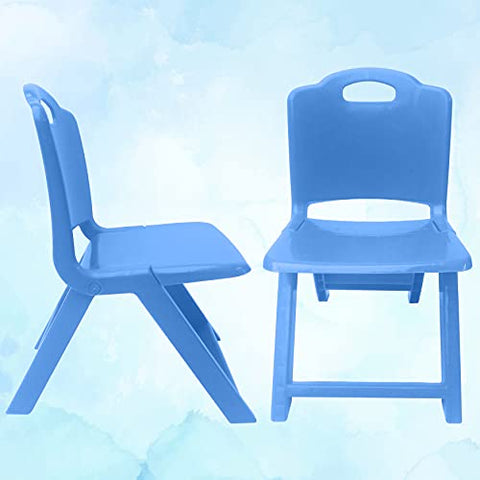 Sunbaby Foldable Baby Chair,Strong and Durable Plastic Chair for Kids/Plastic School Study Chair/Feeding Chair for Kids,Portable High Chair Weight Capacity 40 Kg (Blue)