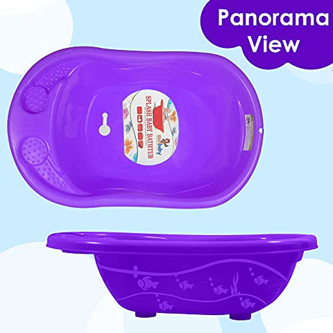 Sunbaby Anti Slip Big Plastic Bath Chair Seat Sling With Non Slip Strong Suction For Bathing With Water,baby Shower ,bubble Bath Infant Newborn, Few Months Old Toddlers (BLUE)
