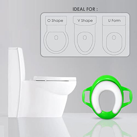 Sunbaby Squat W/Potty-Shotty Toilet Step Stool, 7" Height, Anti-Skid, Promotes Squatting Like The Indian Style, w/Angular Leg Position On Western Pot, for Kids & Adults (Black)