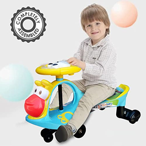 Completely Assembled SUNBABY Funtime Magic Car | Ride-on Baby Car| Kids Push Car | Swing Car | Safe Comfortable Seats & Durable| Ride on Toy Car for Kids| Twister Ride on|Magic Toy Car|Kids Ride On| Push Rider|Steering Music & Lights|For Kids age 2+