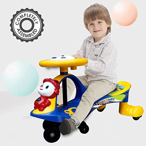 Completely Assembled SUNBABY Funtime Magic Car | Ride-on Baby Car| Kids Push Car | Swing Car | Safe Comfortable Seats & Durable| Ride on Toy Car for Kids| Twister Ride on|Magic Toy Car|Kids Ride On| Push Rider|Steering Music & Lights|For Kids age 2+