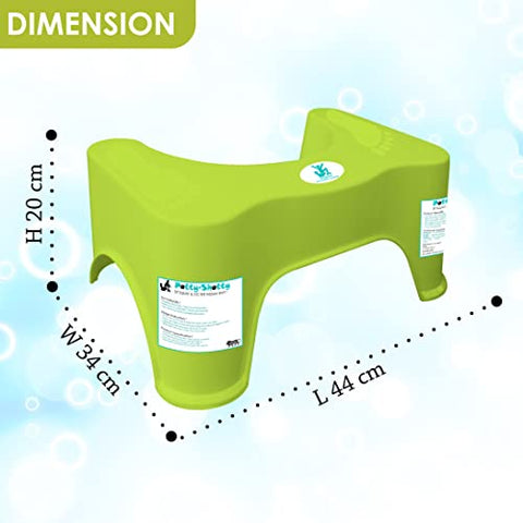 Sunbaby Squat W/Potty-Shotty Toilet Step Stool, 7" Height, Anti-Skid, Promotes Squatting Like The Indian Style, w/Angular Leg Position On Western Pot, for Kids & Adults (Pack of 1)