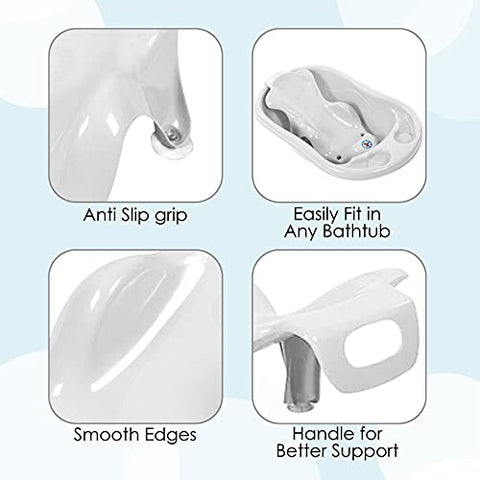 Sunbaby Bath Tub Sling Seat for Baby with Potty Seat Combo (White)