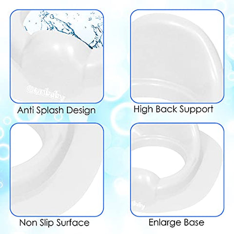 Sunbaby Bath Tub Sling Seat for Baby with Potty Seat Combo (White)