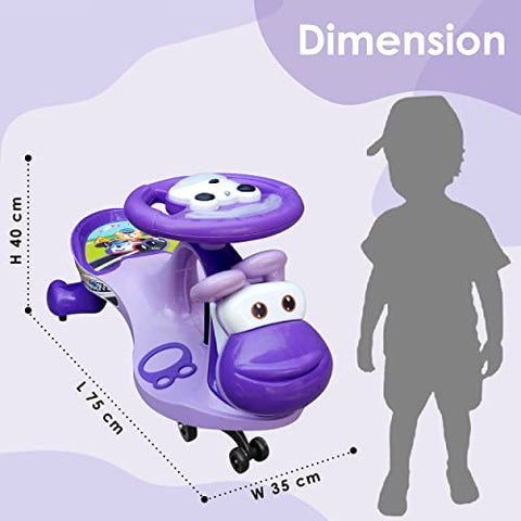 Completely Assembled SUNBABY Funtime Magic Car | Ride-on Baby Car| Kids Push Car | Swing Car | Safe Comfortable Seats & Durable| Ride on Toy Car for Kids| Twister Ride on|Magic Toy Car|Kids Ride On| Push Rider|Steering Music & Lights|For Kids age 2+