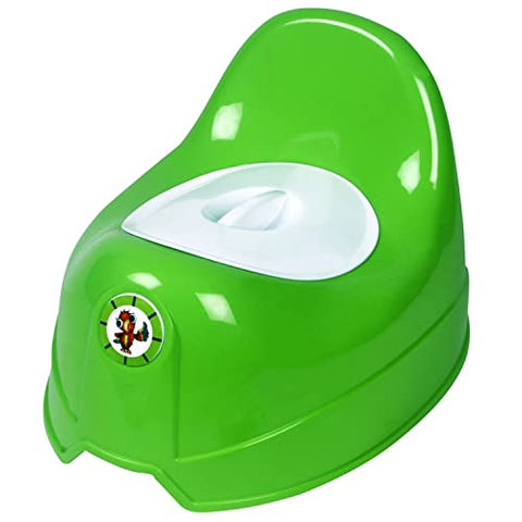 Sunbaby Potty Toilet Trainer Seat/Chair with Lid and High Back Support for Toddler Boys Girls Age 7 Months to 3 Years (BLUE-WHITE)