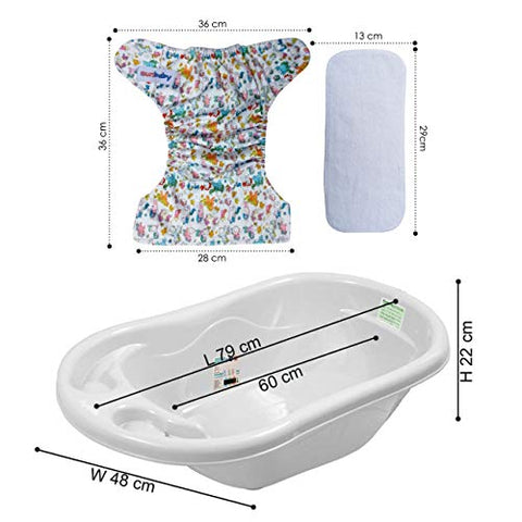 Sunbaby "TicklyBottom" Reusable Washable Waterproof Baby Cloth Diaper +1 Dryfeel highly absorbent Insert