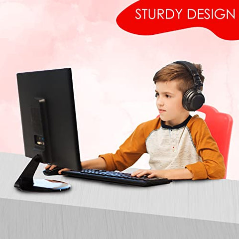 Sunbaby Foldable Baby Chair,Strong and Durable Plastic Chair for Kids/Plastic School Study Chair/Feeding Chair for Kids,Portable High Chair Weight Capacity 40 Kg (RED)