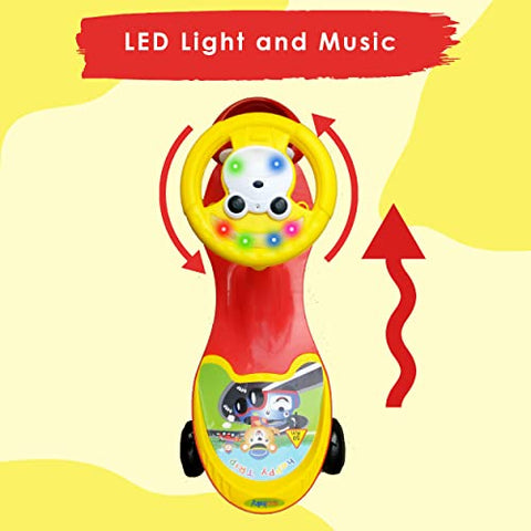 Completely Assembled SUNBABY Funtime Magic Car| Ride-on Baby Car| Kids Push Car|Swing Car|Safe Comfortable Seats & Durable| Ride on Toy Car for Kids| Twister Ride on|Magic Toy Car|Kids Ride On| Push Rider|Steering Music & Lights|For Kids age 2+
