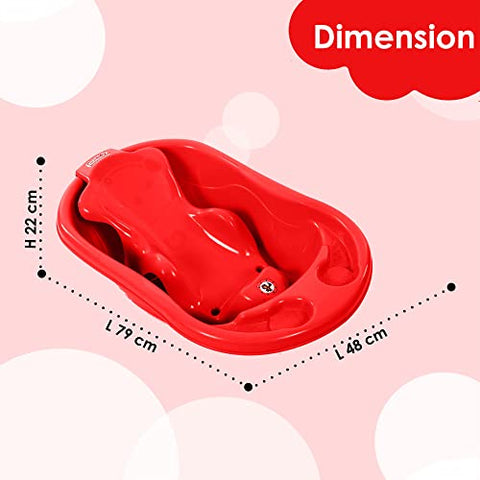 Sunbaby Anti Slip Big Plastic Bath Chair Seat Sling With Non Slip Strong Suction For Bathing With Water,baby Shower ,bubble Bath Infant Newborn, Few Months Old Toddlers (BLUE)