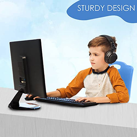Sunbaby Kids Chair (Height Adjustable/ Flexible) Strong Frame, Study Chairs, Portable, Kids Furniture Broad Wide Seating, Correct Posture Supports Back Ergonomic Design (Green)
